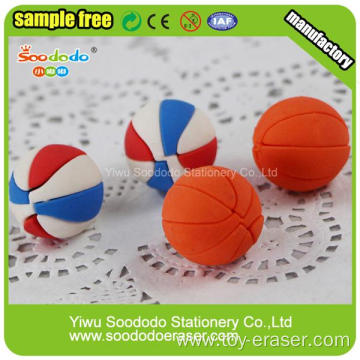 best selling basketball shape cartoon rubber Eraser